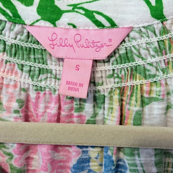 LILLY PULITZER ESSIE HIBISCUS STROLL TANK TOP S - Picture 4 of 9
